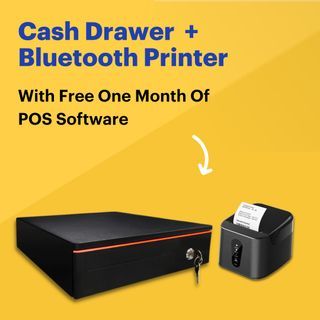 Bluetooth Receipt Printer + Cash Drawer + POS Software + 5 Rolls Free