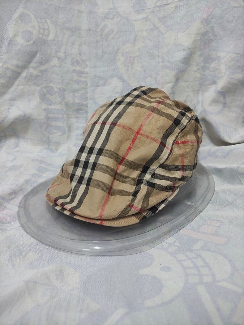 BURBERRY NOVA CHECK VINTAGE BARETTA CAP