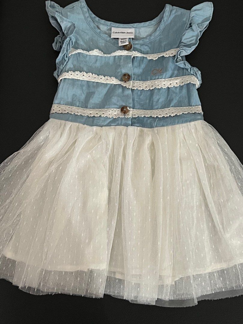 Calvin Klein toddler denim dress Babies Kids Babies Kids Fashion on Carousell