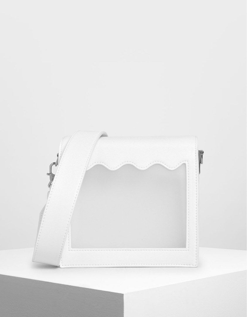 Charles Keith White Window Crossbody Bag Women s Fashion Bags Wallets Shoulder Bags on Carousell