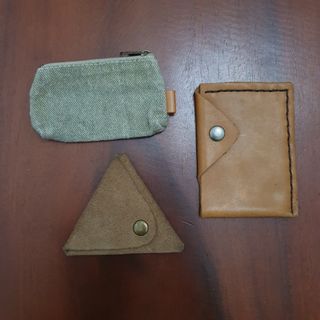 Coin purse leather bundle small wallet pouch