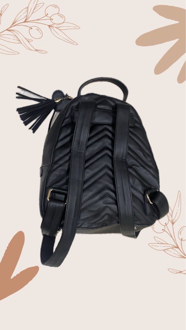 Medium size black backpack hot sale