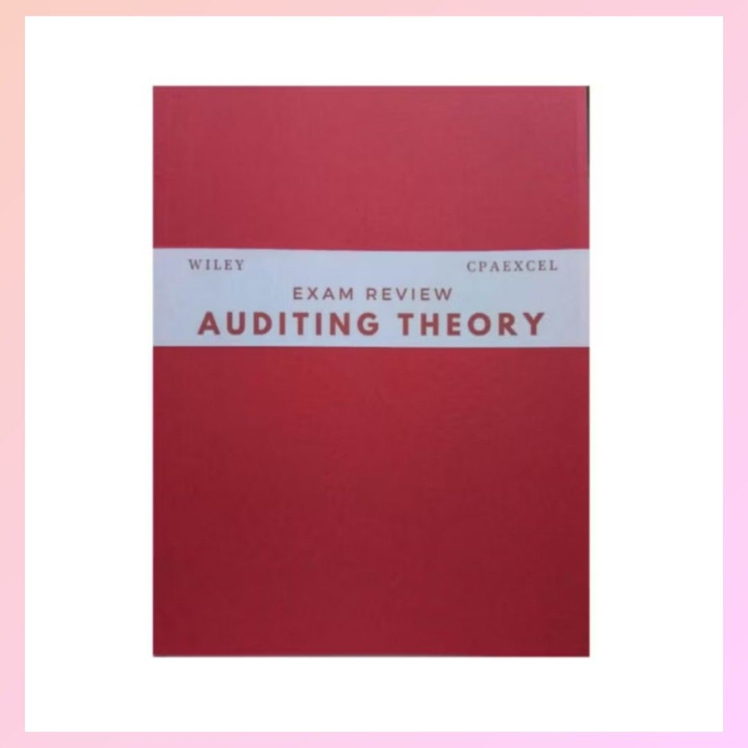 CPA Reviewer Auditing Theory Wiley PDF (Category: Textbooks) located in Rizal. Submitted by Decluttering.modernongchinitaa (Listing ID 1309118300, Image 1). Description: ▶️ PDF File only ▶️ 416+ pages ▶️ Wiley Reviewer.