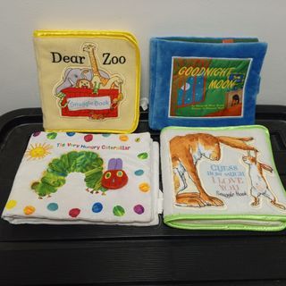 DEAR ZOO, VERY HUNGRY CATERPILLAR, GUESS HOE MUCH GOODNIGHT MOON CLOTH BOOK
