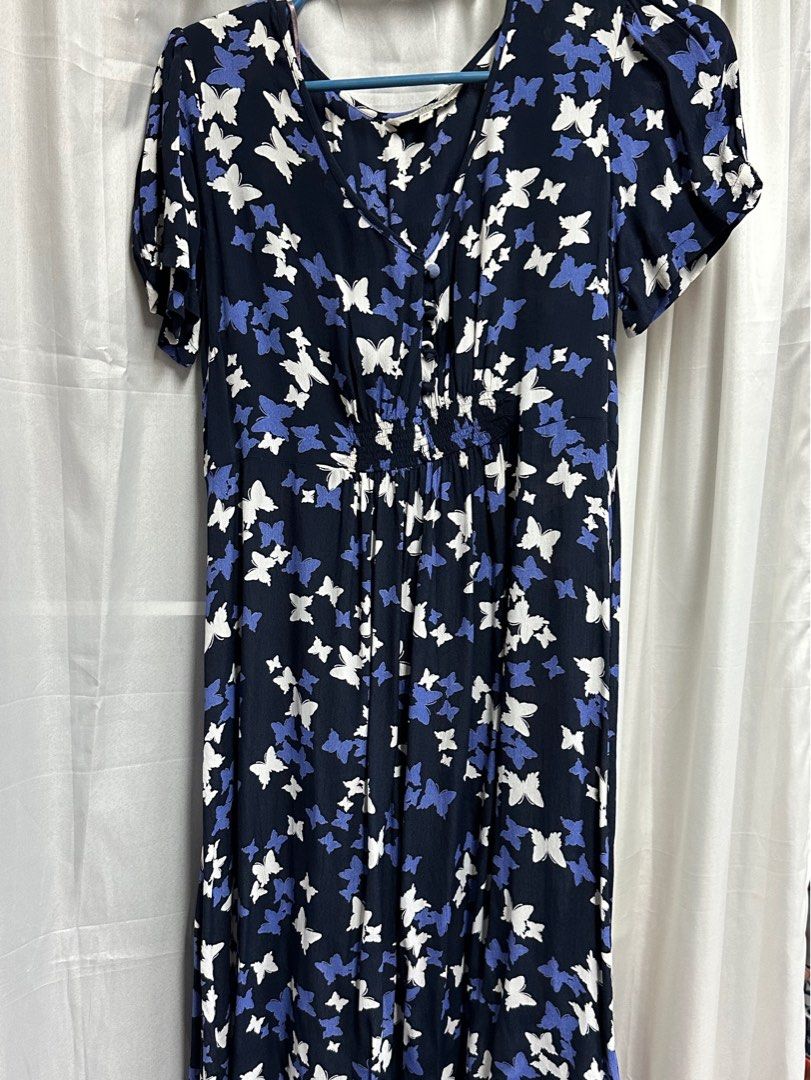 Debenhams blue and white dress online