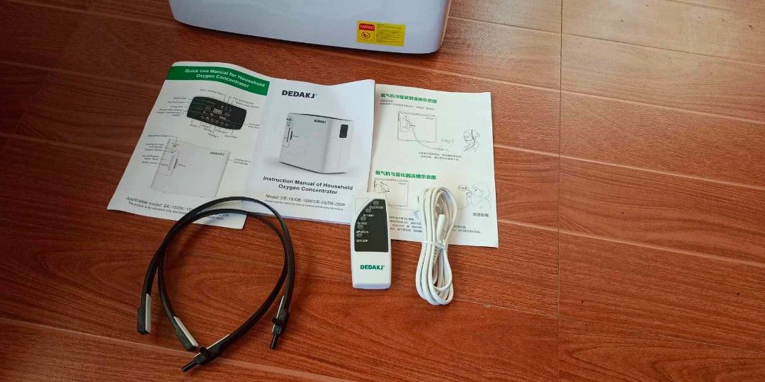 Dedakj oxygen concentrator portable (Category: Medical Supplies & Tools) located in Baguio. Submitted by 3gb2019 (Listing ID 1309116173, Image 2). Description: Dedakj de-s1 Oxygen concentrator portable Features: 1-8L flow adjustable LED high-definition touch screen Two-cylinder oil-free compressor Sterilize intelligently Live voice broadcast Negative ion purification Lightly used Plus sf.