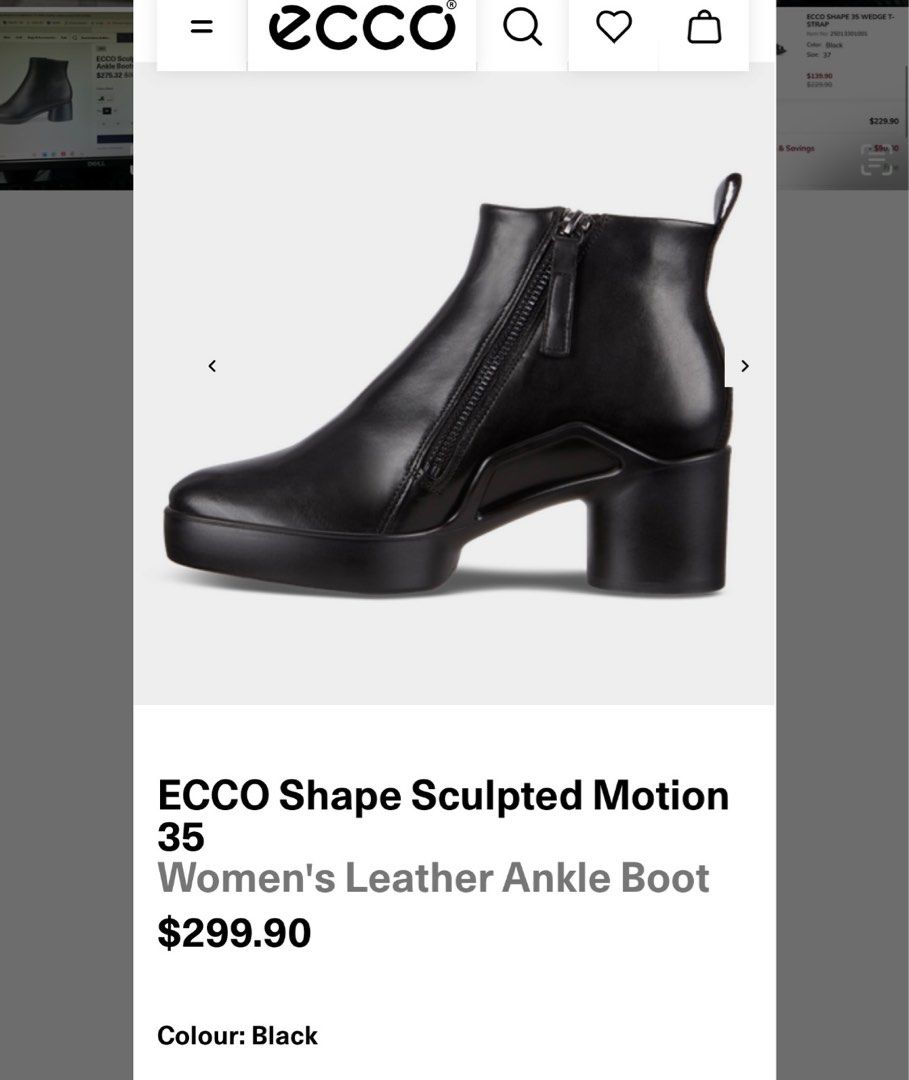 ECCO Shape Sculpted Motion 35 Leather Ankle Boot Women s Fashion Footwear Boots on Carousell