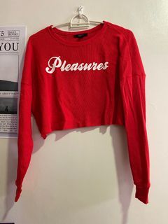 Forever 21 Cropped Sweatshirt (Red)