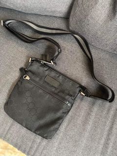 Gucci monogram sling bag and bally belt bag
