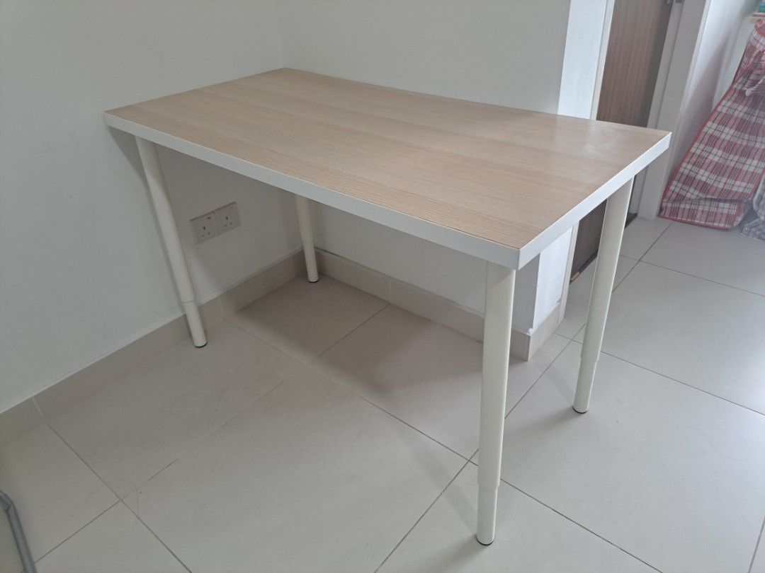 IKEA Linnmon Table with adjustable legs, Furniture & Home Living ...
