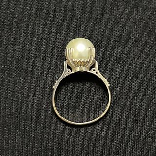Japan K14 White Gold Pearl Ring