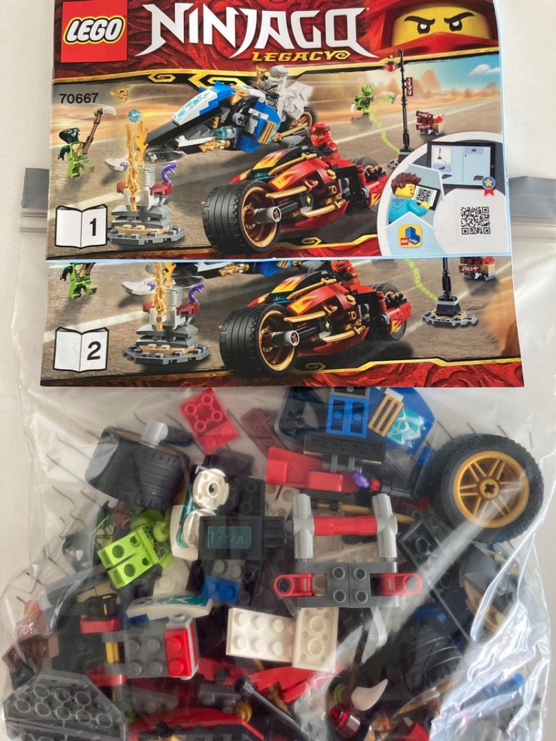 Lego Ninjago Kai s Blade Cycle and Zane s Snowmobile 70667 Hobbies Toys Toys Games on Carousell