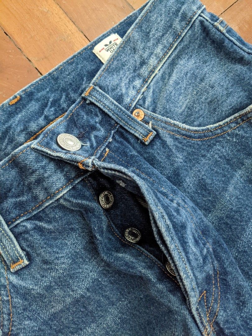 Levi s 501 white oak cone denim jeans