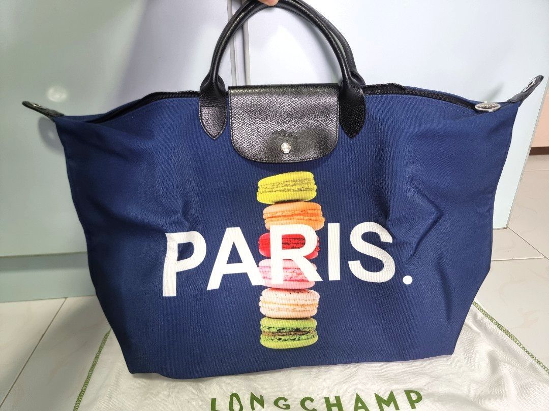 Limited Edition Longchamp Le Pliage Paris Macaron Women s Fashion Bags Wallets Tote Bags on Carousell