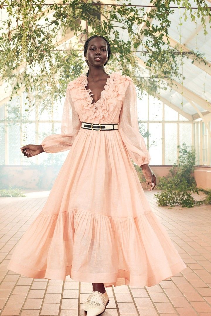 Lovestruck garland applique Zimmermann alternative maxi dress in Blush pink Women s Fashion Dresses Sets Dresses on Carousell