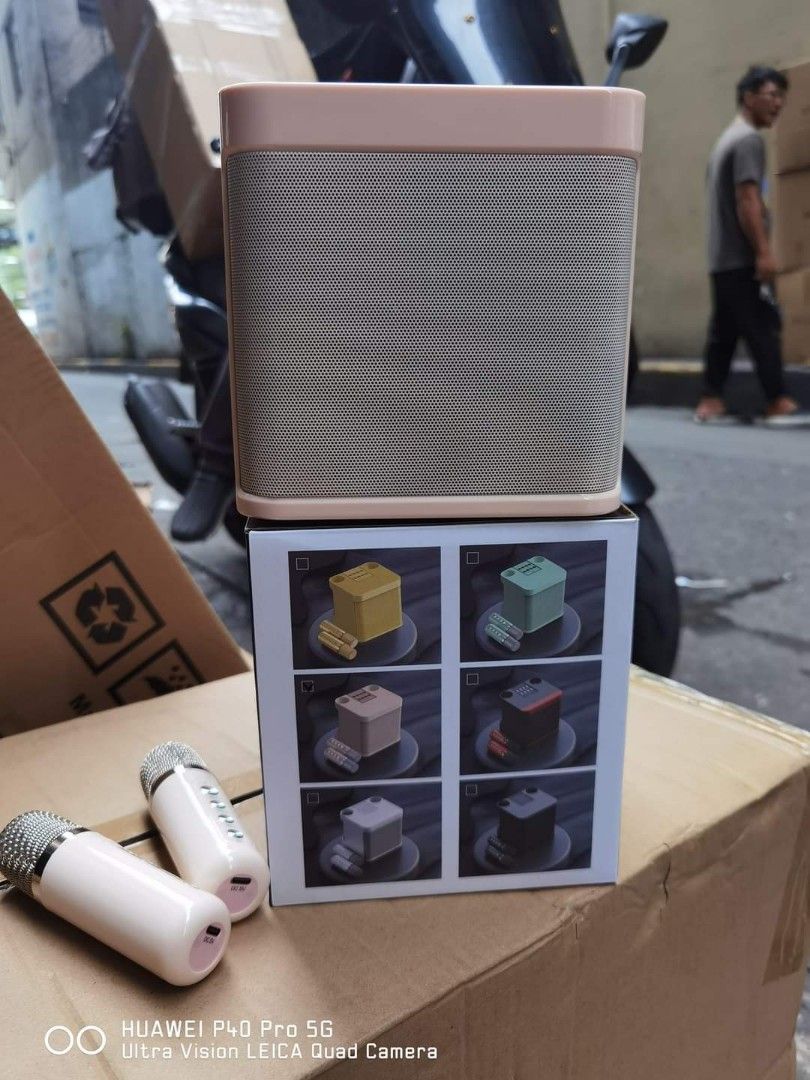 Mini PORTABLE KARAOKE SPEAKER WITH 2 WIRELESS MICROPHONE (Category: Soundbars, Speakers & Amplifiers) located in Quezon City. Submitted by fconnie15407950 (Listing ID 1309040985, Image 2). Description: .