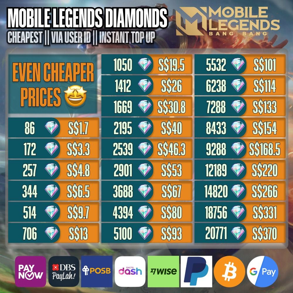 MLBB Diamonds Temporary, Video Gaming, Video Games, Nintendo on Carousell