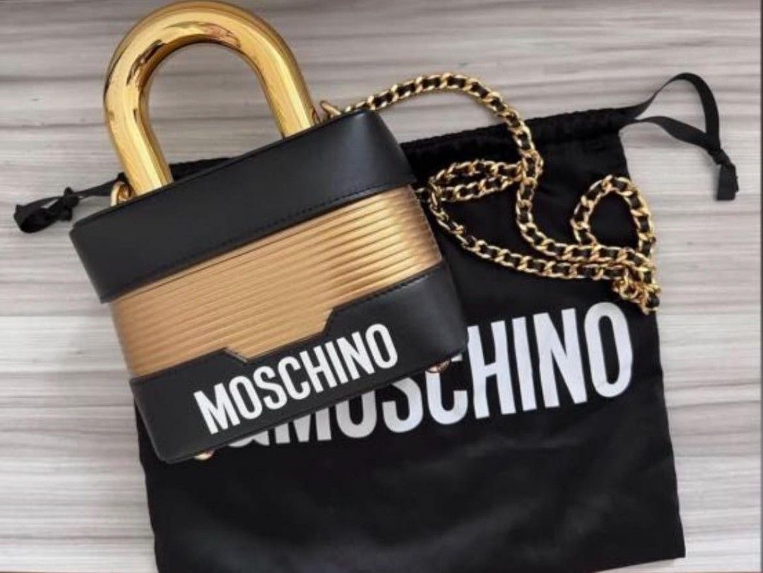 Moschino lock bag h&m sales