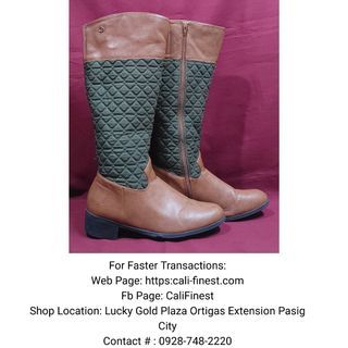Nautica Orli Faux Leather Quilted Riding Boots Women