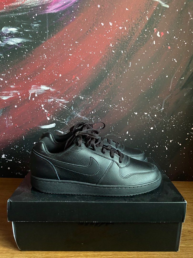 Nike ebernon low all black hot sale
