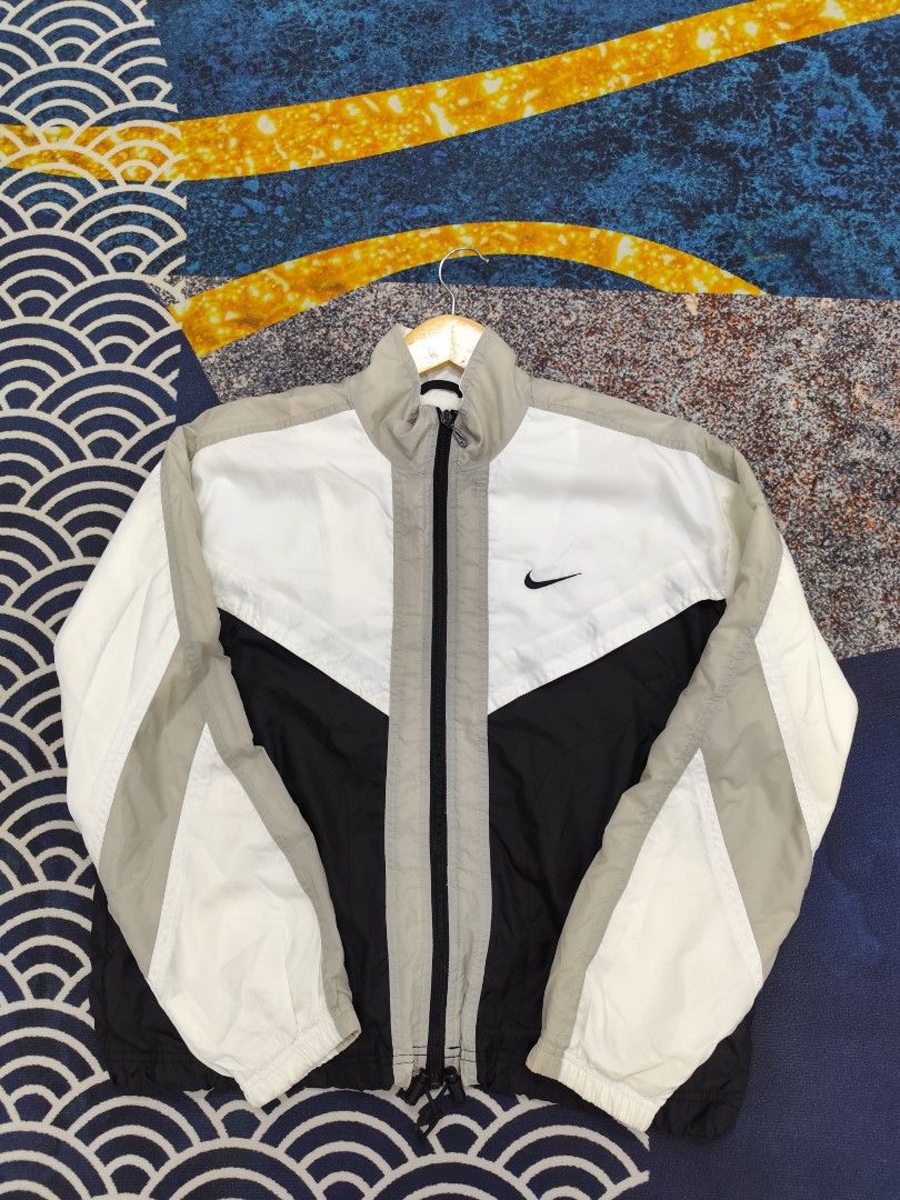nike swoosh windbreaker white