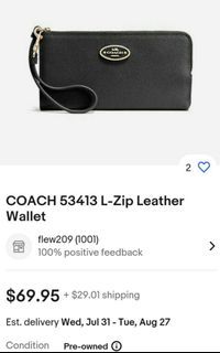 Orig Coach L-zipper wallet