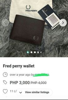 Orig FRED PERRY mens bifold wallet
