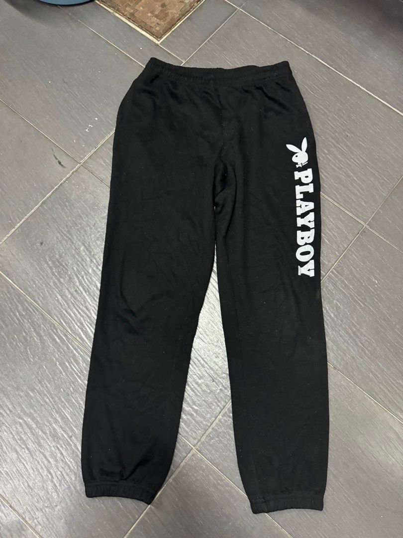 PLAYBOY SPELLOUT OUTDOOR JOGGER PANTS Sports Equipment Hiking Camping on Carousell