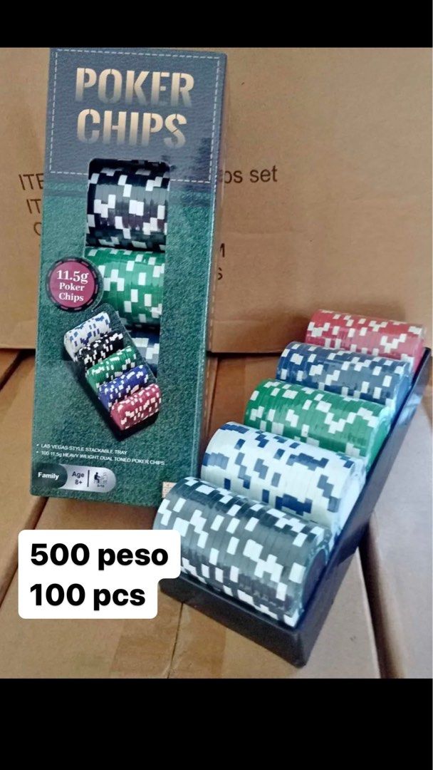 Poker chips 100 pcs (Category: Board Games & Puzzles) located in Manila. Submitted by aaronsee2002 (Listing ID 1309129048, Image 1). Description: .