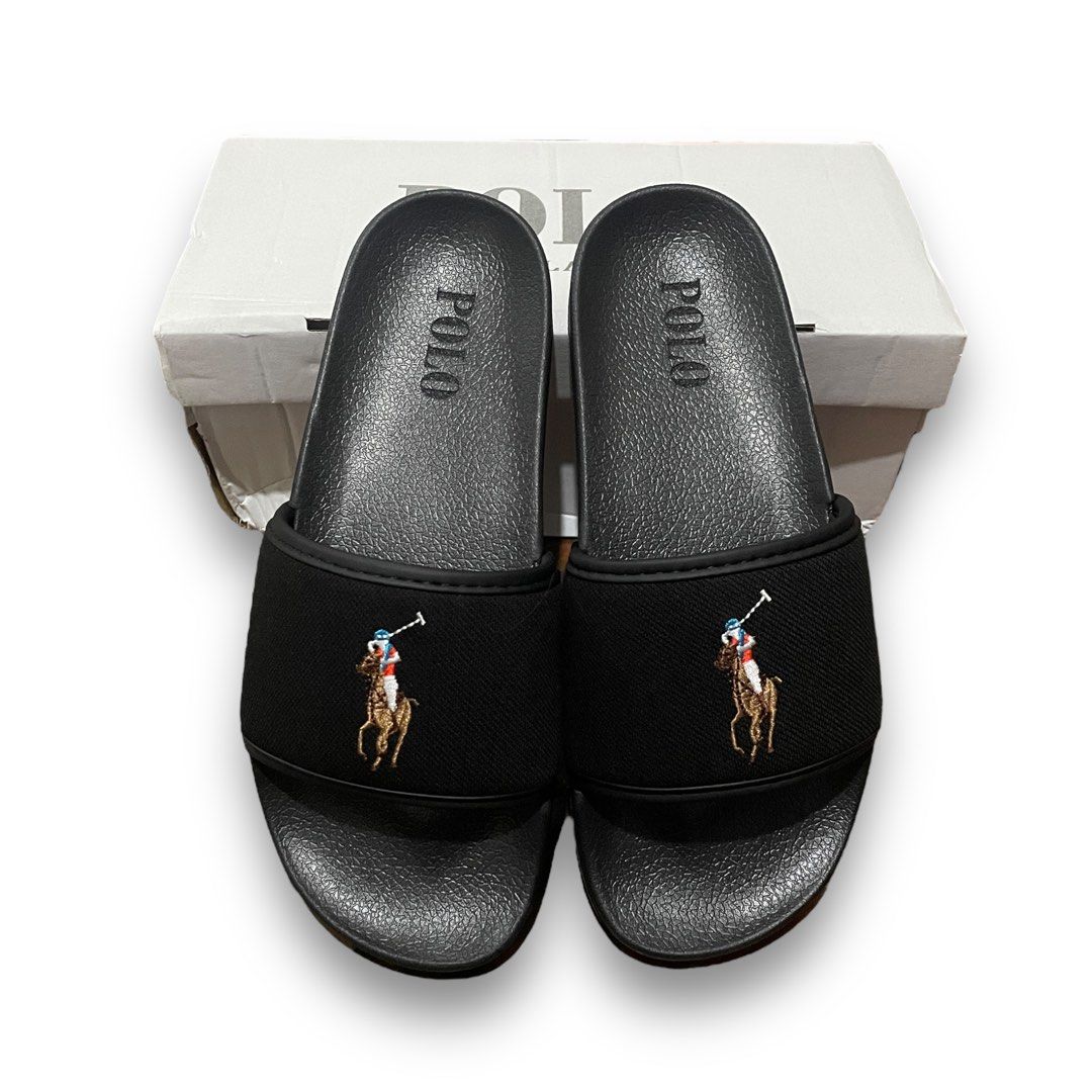 Polo Ralph Lauren Slides (Category: Slippers & Slides) located in Marikina City. Submitted by 1800shelves (Listing ID 1309133172, Image 2). Description: Polo Ralph Lauren Signature Slides Size: 39 EU | Fits 7 Mens or 8 Womens Brand new never used Complete with box Price: 🏷️ ₱ 2,500 PM for more details! Other sizes available for pre-order. Tags: RL, Polo Ralph Lauren, Polo RL.