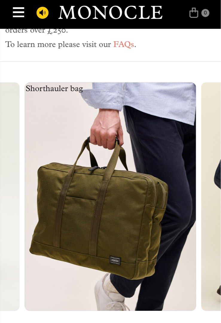 Porter shorthauler bag hotsell