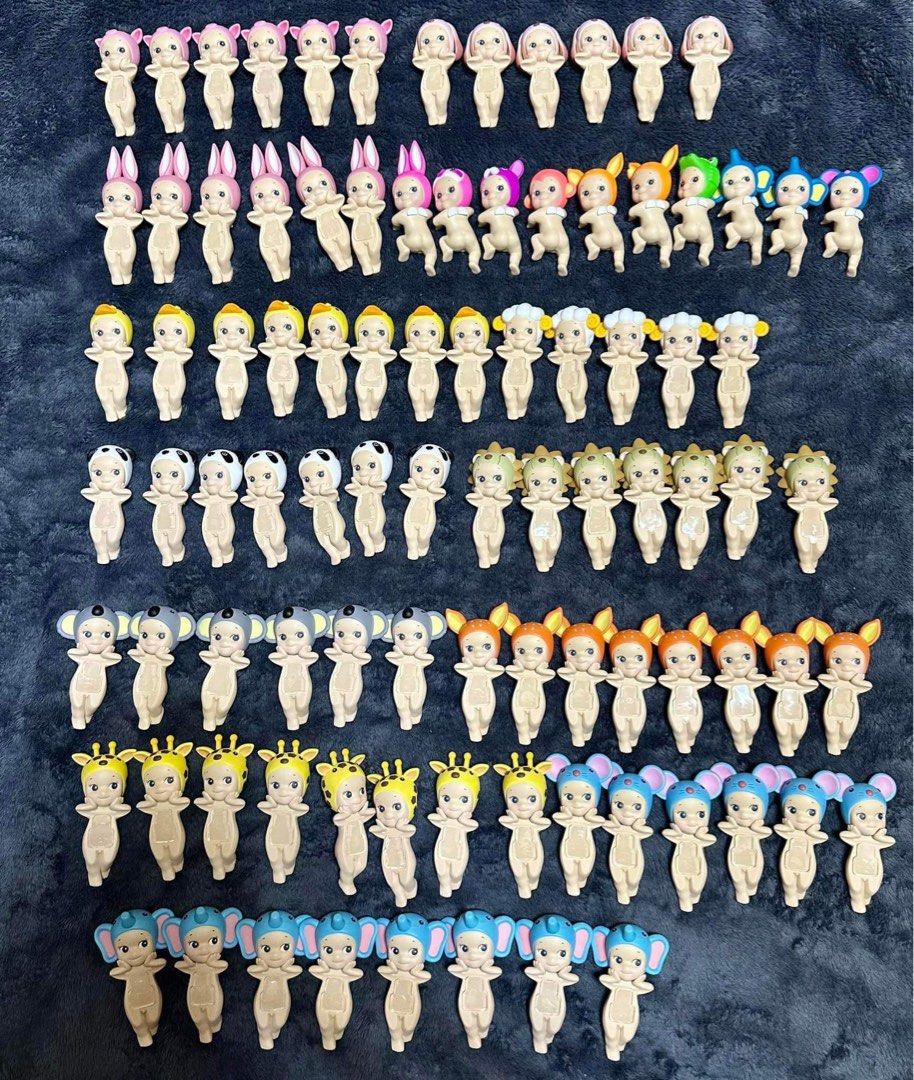 Sonny angel animal hippers (Category: Designer & Blind Box Toys) located in Mandaluyong City. Submitted by trishmercadopua (Listing ID 1309118727, Image 1). Description: Hi! Available hippers: Regular hippers: Pig, Duck, Panda, Lion, Koala, Sheep- 750 Giraffe, Mouse, Elephant, Fawn- 700 Bunny- 800 Looking back: Sloth- 750 Monkey, fawn, crocodile, elephant and mouse- 700 PS: SOLD NA PO LOP EAR 🫶🏻.