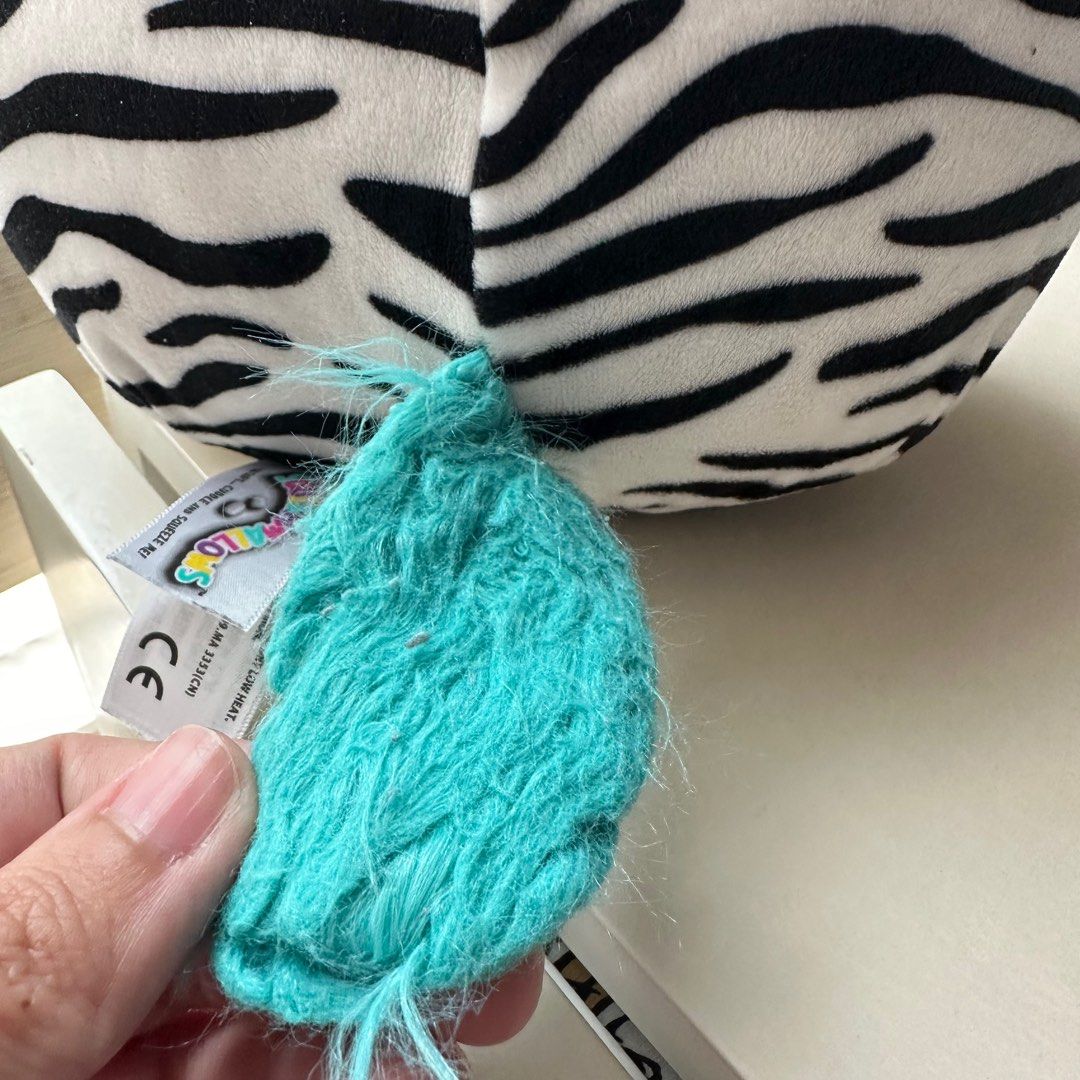 Squishmallow Zebra (Category: Plushies & Soft Toys) located in Pasig City. Submitted by letsygread9 (Listing ID 1309080324, Image 3). Description: The hair of the zebra is clumped together because we washed it Payment must be made before pick up is booked. No COD Payment is only through BPI, BDO or GCash .