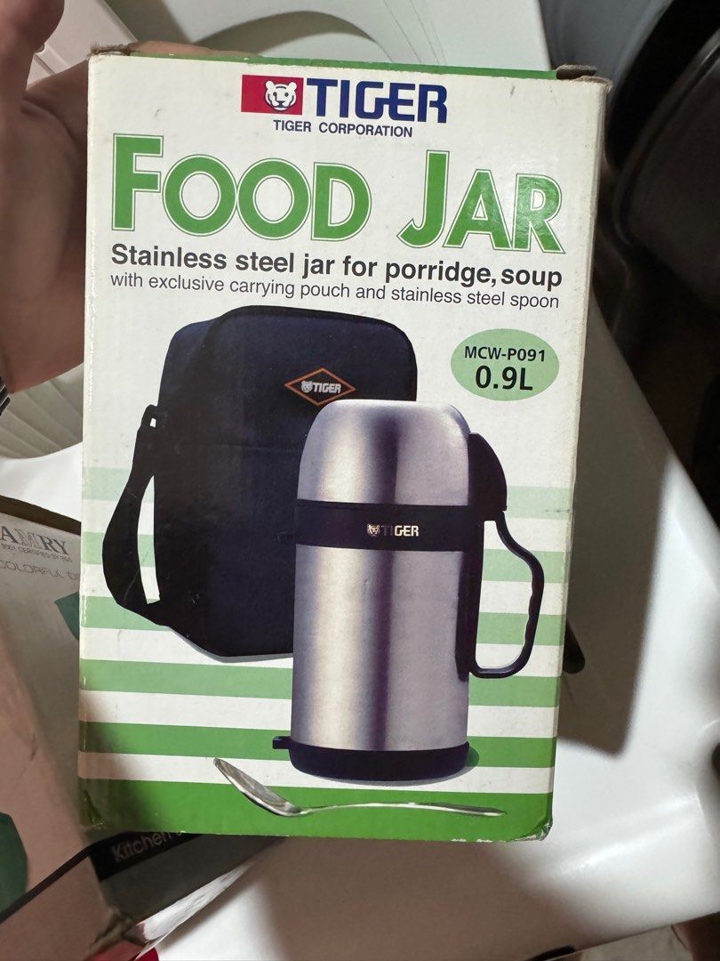 Tiger Food Jar 0.9L (Category: Food Organization & Storage) located in Manila. Submitted by luxurysellermanila (Listing ID 1309084595, Image 3). Description: Brand New Stainless Tiger Food Jar 0.9L Comes with box, stainless spoon and traveling pouch SRP is P2300 100% original .