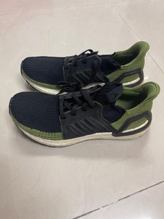 adidas gazelle silver green womens Adidas Unisex Ultraboost 1.0 Chalk White / Silver Green / Olive Strata  Running Shoes