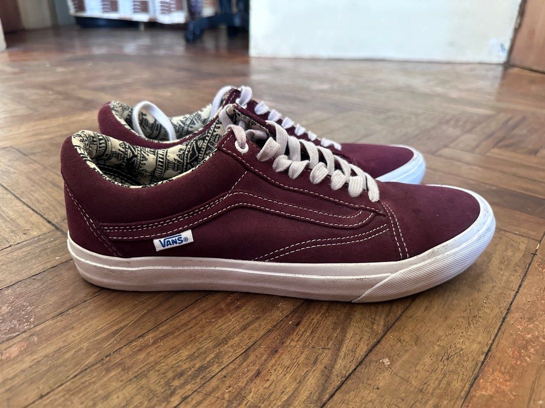Vans Old Skool Pro Skate Ray Barbee DS size 11 OG Burgundy Men s Fashion Footwear Sneakers on Carousell