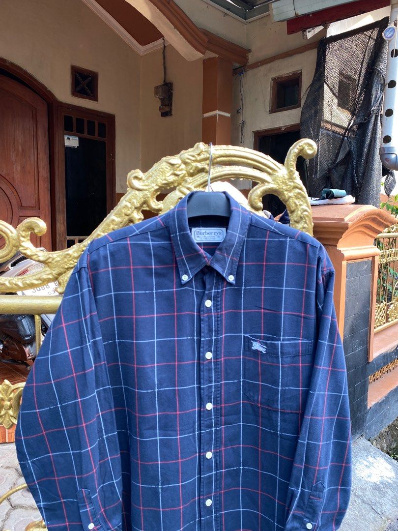 Termurah Vintage 90 s Burberry Nova Shirt not nike adidas pandora zara bershka lavoste vlone philipp plein dockers kappa fendi gucci prada evisu