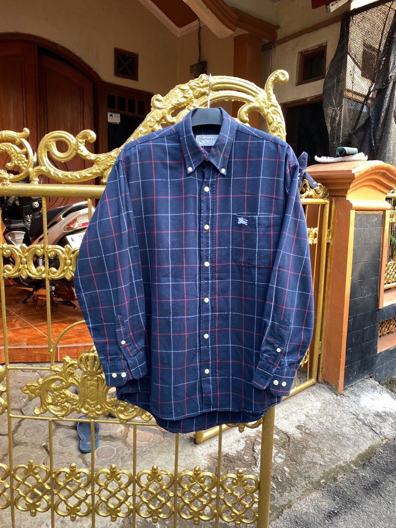 Termurah Vintage 90 s Burberry Nova Shirt not nike adidas pandora zara bershka lavoste vlone philipp plein dockers kappa fendi gucci prada evisu