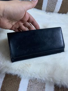 Vintage leather long wallet