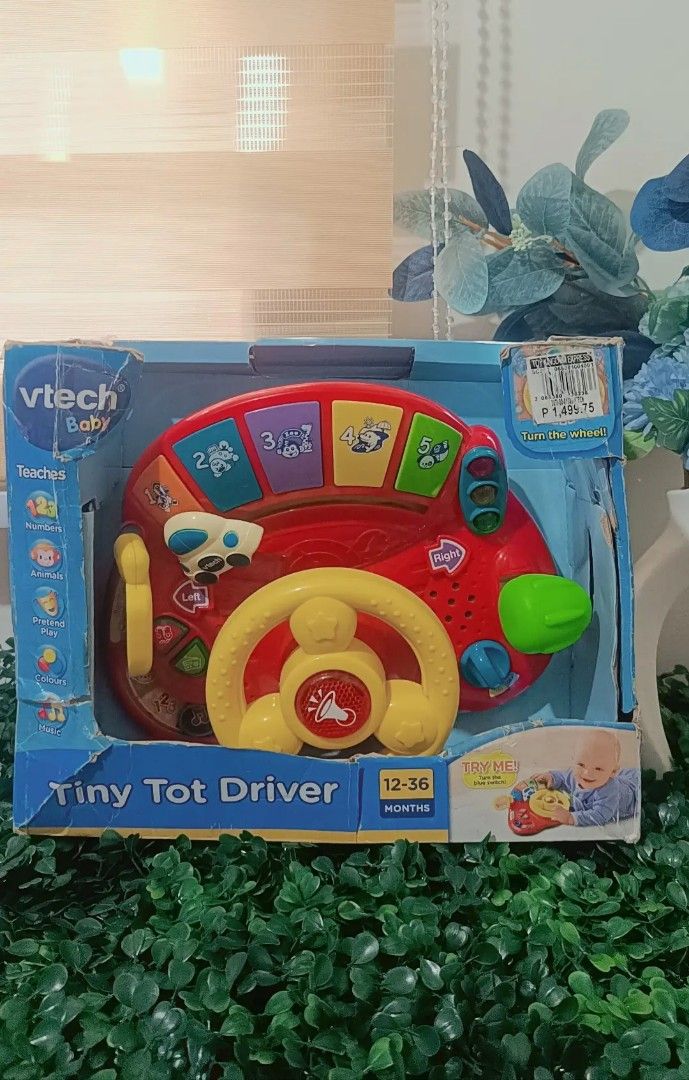 Vtech Tiny Tot Driver (Category: Educational & Learning Toys) located in Quezon City. Submitted by mhoniqvela04 (Listing ID 1309083532, Image 1). Description: Guaranteed Original💯 Mall pull out toys✅ 100% Working✅ Complete set✅ Only issue: dented box.
