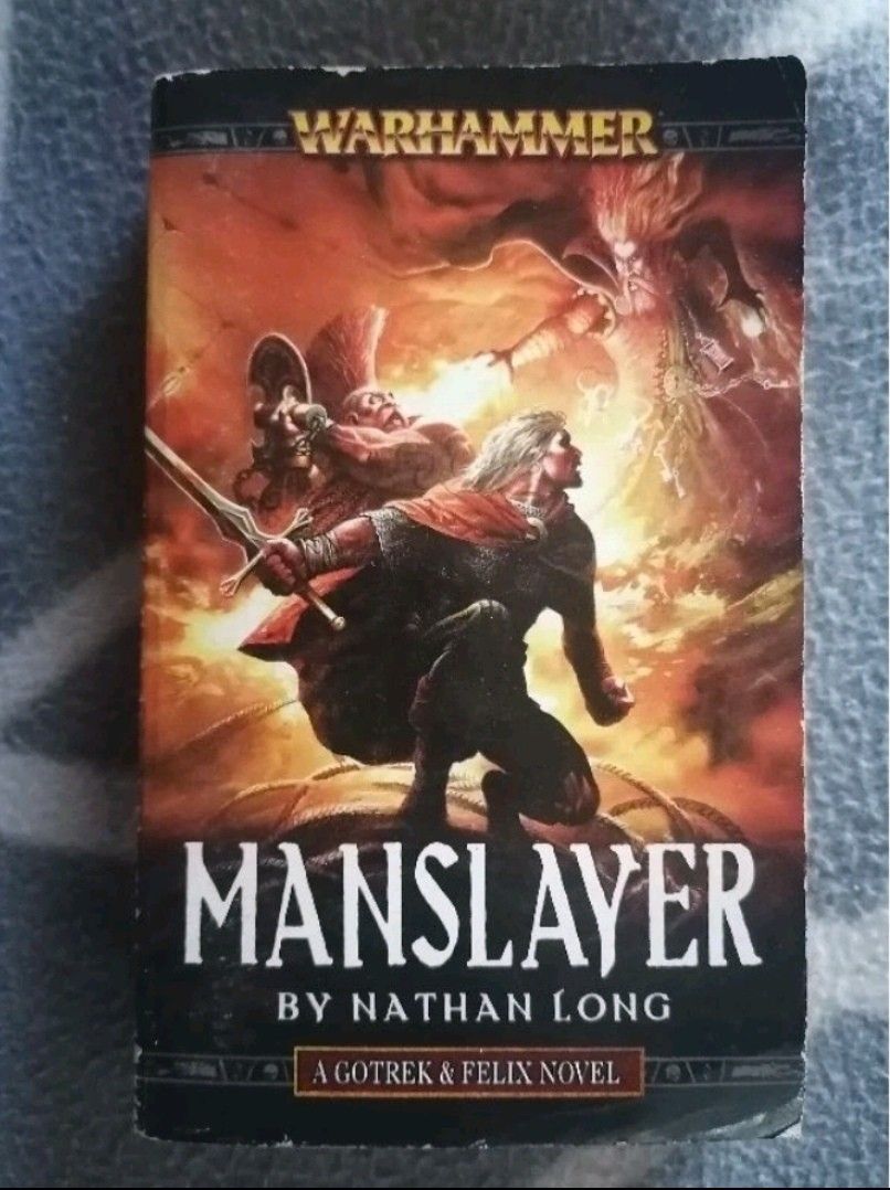 Warhammer: Manslayer by Nathan Long (Category: Storybooks) located in Rizal. Submitted by doclals (Listing ID 1309069676, Image 1). Description: Warhammer: Manslayer by Nathan Long Mass market paperback. Pre-loved. Tanned edges. PM me for more photos and inquiries..