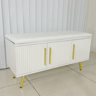 White gold shoe cabinet