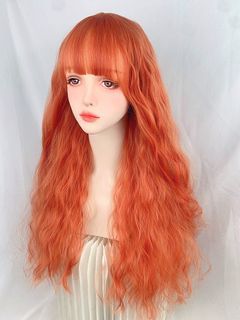 Wig Orange for sale Brand New curly with bangs