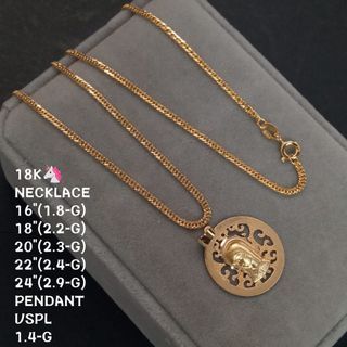 YG Assorted Mama Mary Pendant Curb Chain Necklace