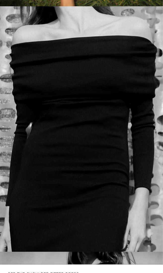 zara dropped shoulder knit dress off fitted dress, Women's Fashion, Dresses & Sets, Dresses on Carousell meta-related-collection-maria-mcmanus