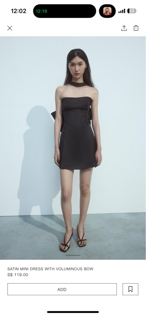 Zara Satin Mini Dress Zara Satin Mini Dress With Voluminous Bow