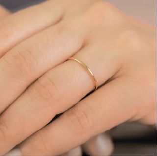 18K PAWNABLE REAL GOLD MINIMALIST RING