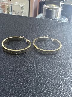 18k Saudi Gold LV big loop earrings 4.5 grams. 3,700 per gram.