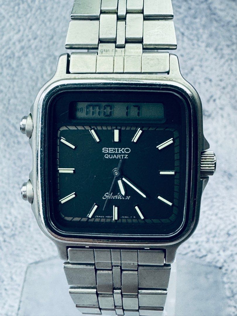 240854d) Seiko Silverwave Vintage Men's Quartz Digital/Analog