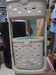 2layer orocan laundry basket with wheels